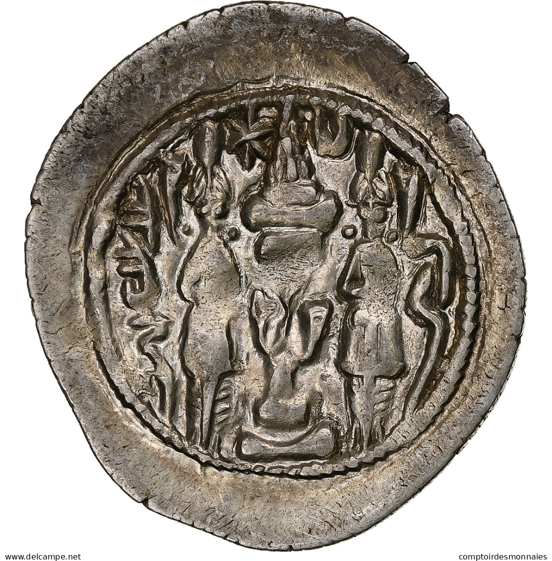 Royaume Sassanide, Khusrau I, Drachme, 531-579, Yazd, Argent, TB+ - Oriental
