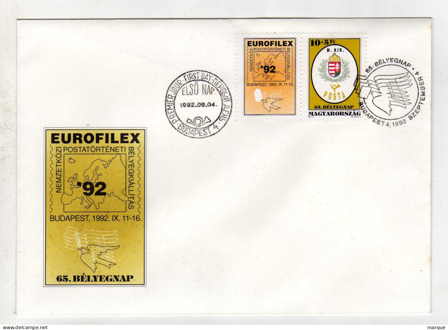 Enveloppe 1er Jour HONGRIE MAGYARORSZAG Oblitération BUDAPEST 4 04/09/2004 - FDC