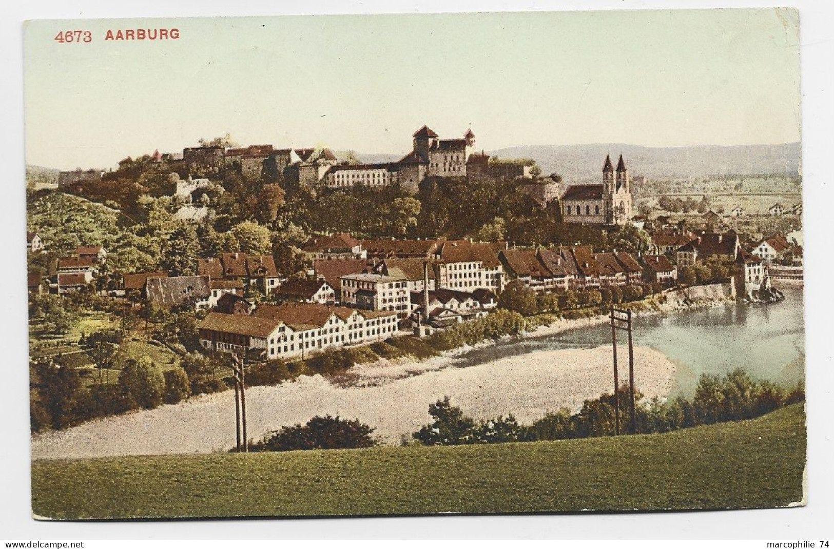 HELVETIA SUISSE AARBURG CARTE + BATAILLON 84 FELPOST POUR ST GALLEN - Postmarks