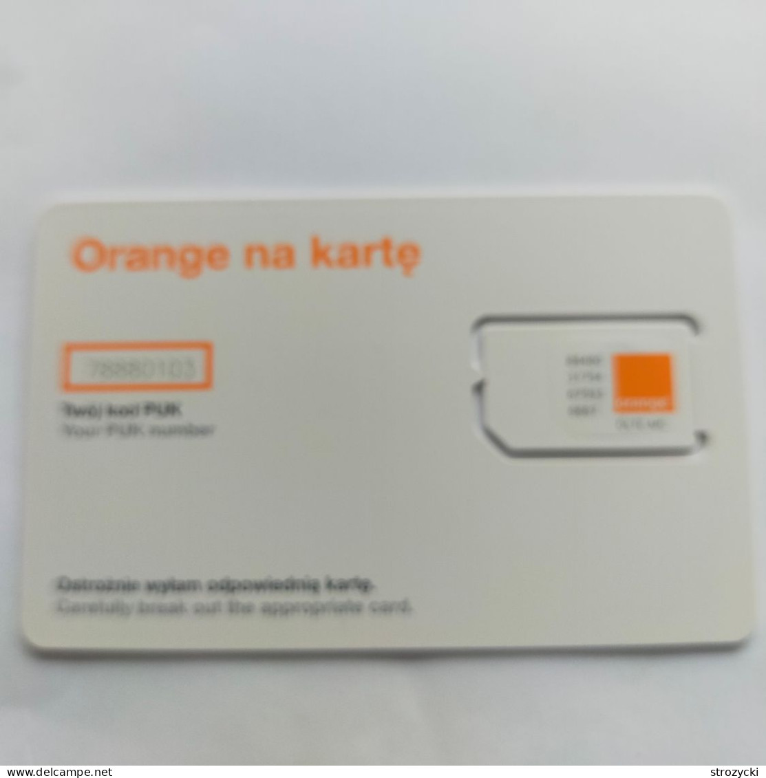 Poland - Orange (standard, Micro, SIM) - GSM SIM - Mint - Polen