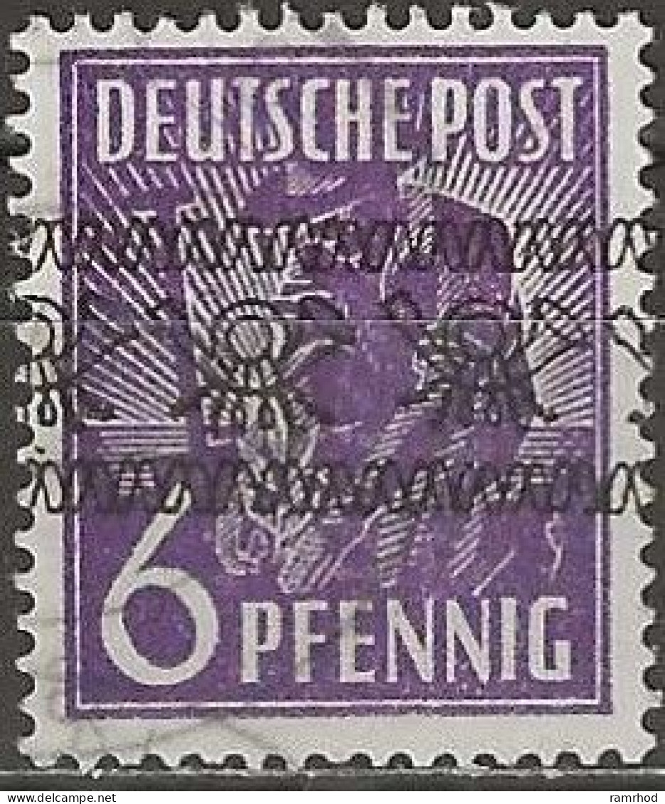 GERMANY 1948 Currency Reform - Gardener Overprinted - 2m. - Violet FU - Usati