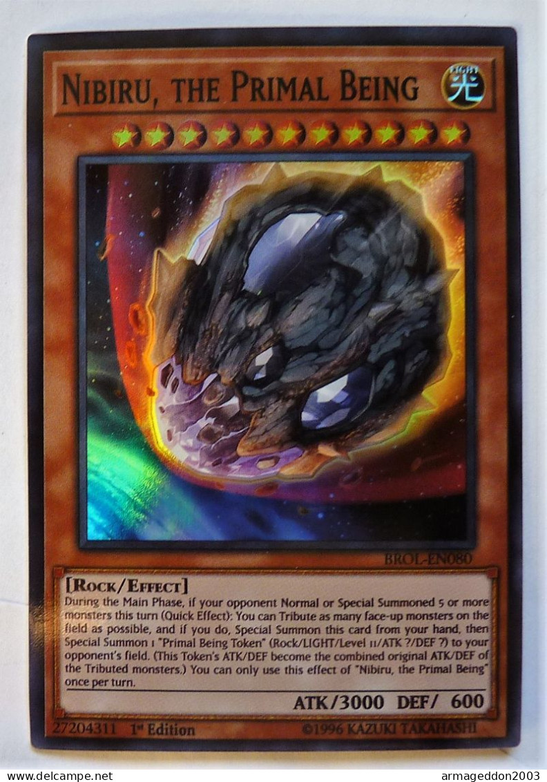 Carte Neuve Yugioh! US HOLO 1st Edition 1996 BROL-EN080 Nibiru, The Primal Being - Yu-Gi-Oh