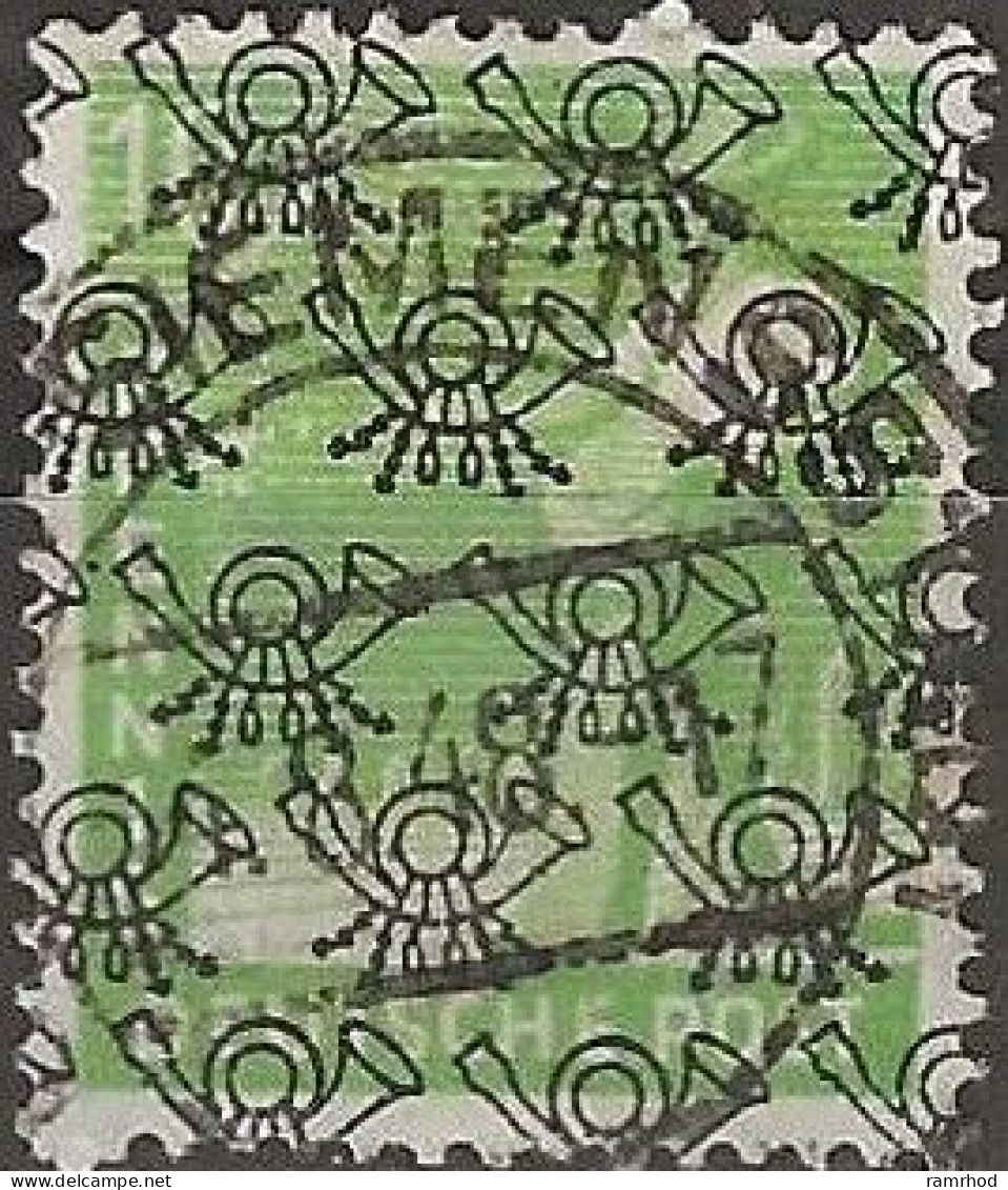 GERMANY 1948 Currency Reform - Sower Overprinted - 10pf. - Green FU - Usati