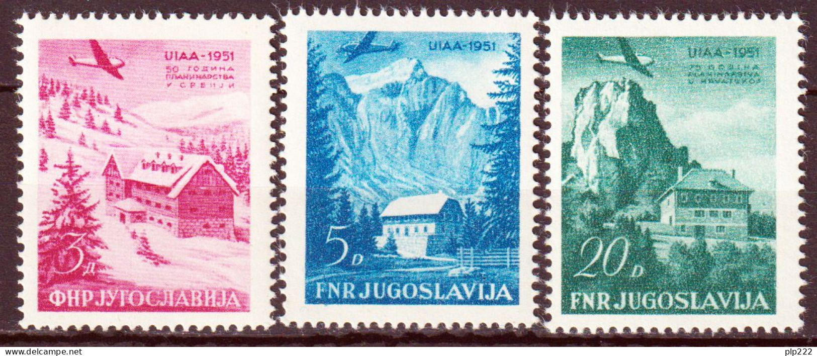 Jugoslavia 1951 Posta Aerea Unif. A42/44 MNH/** VF - Luftpost