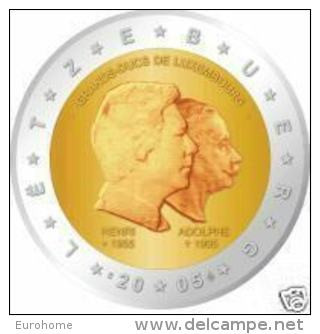 Luxemburg 2005     2 Euro Commemo  Groothertog Adolphe  UNC Uit De Rol  UNC Du Rouleaux  !! - Luxemburgo