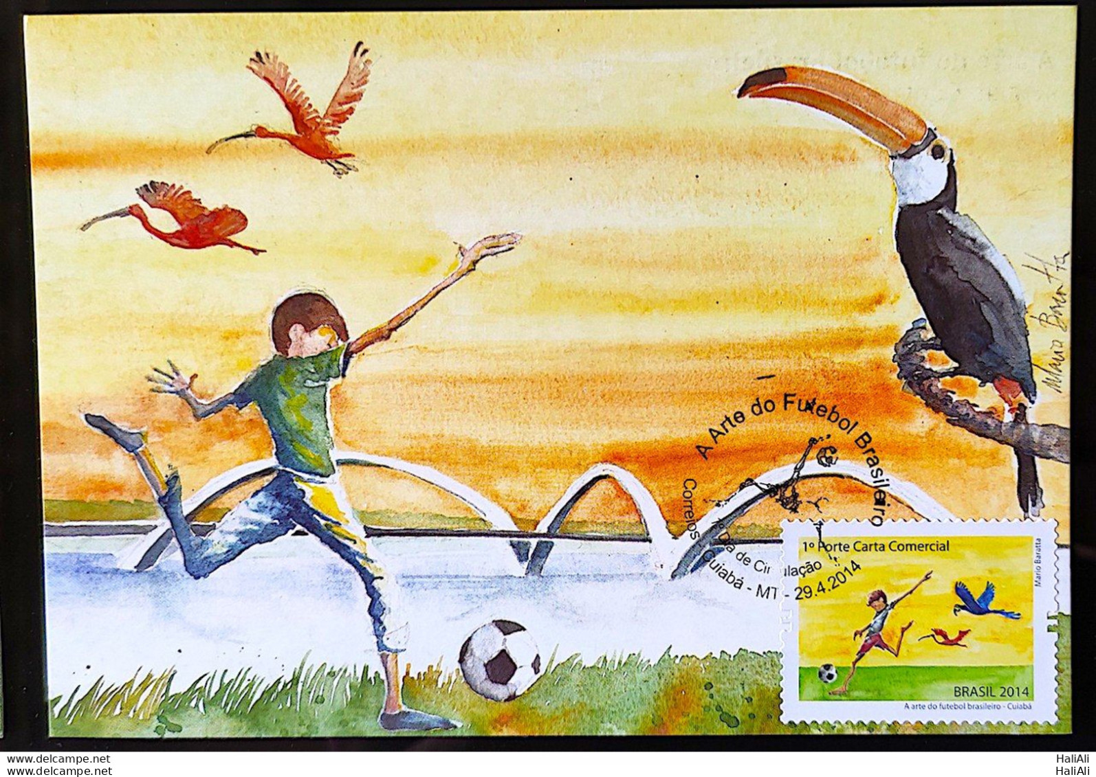 Brazil Maximo Postcard 290A World Cup Art of Footaball CBC MT