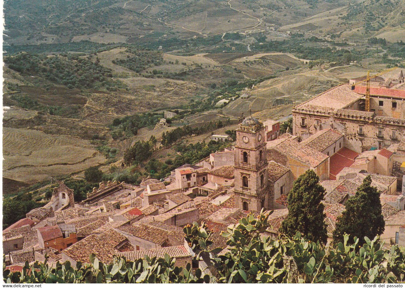 Cartolina Leonforte ( Enna ) Scorcio Panoramico - Enna