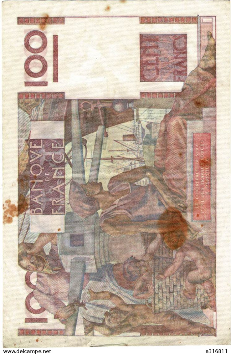 Billet De 100 Francs 1953 - 50 F 1946-1951 ''Le Verrier''