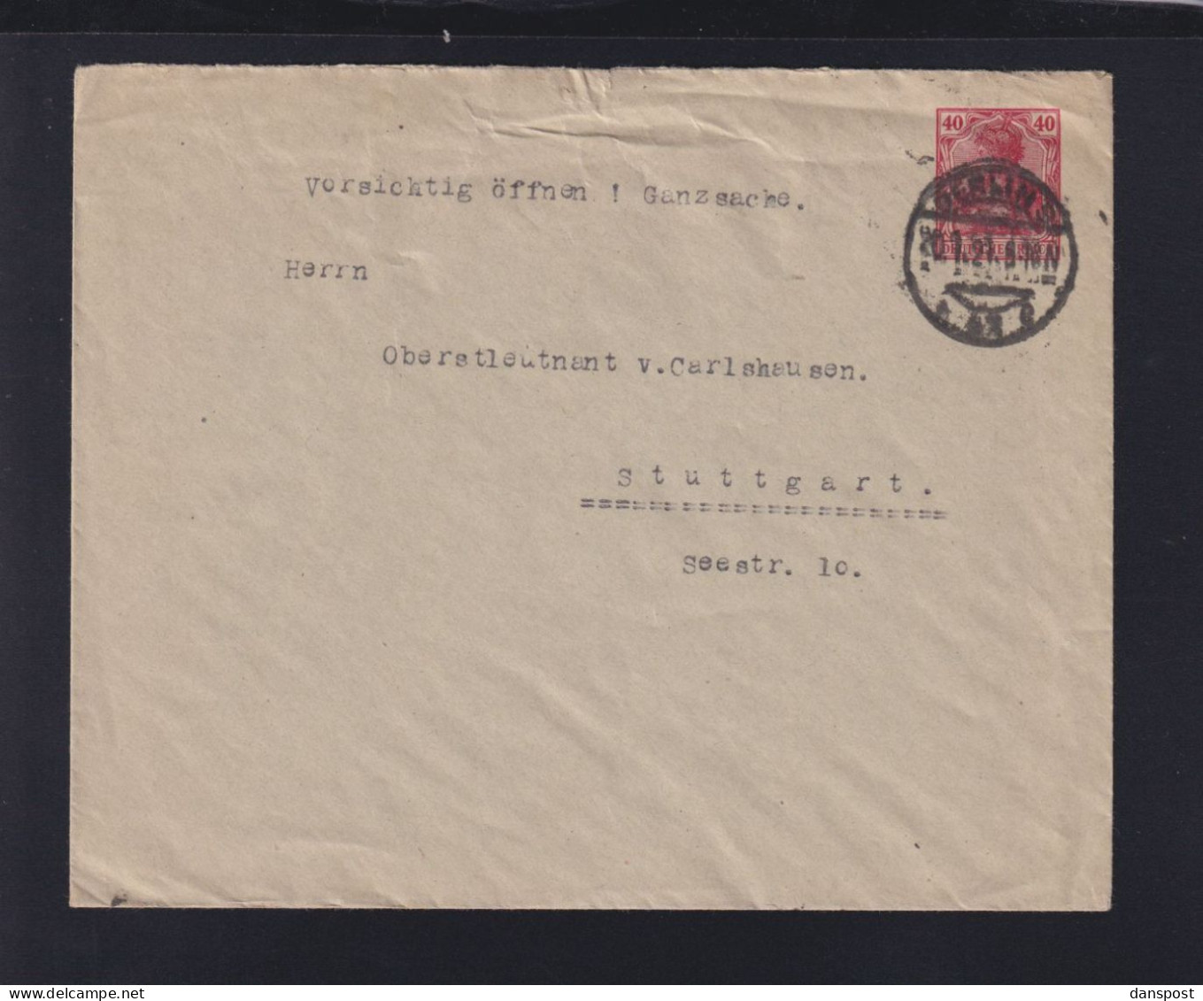 Dt. Reich Umschlag Rohr Verlag 1921 Berlin Nach Stuttgart - Enveloppes