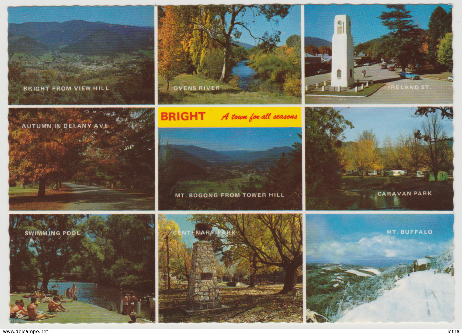 Australia VICTORIA VIC Multiviews Of BRIGHT Nucolorvue BRC2 Postcard C1970s - Andere & Zonder Classificatie