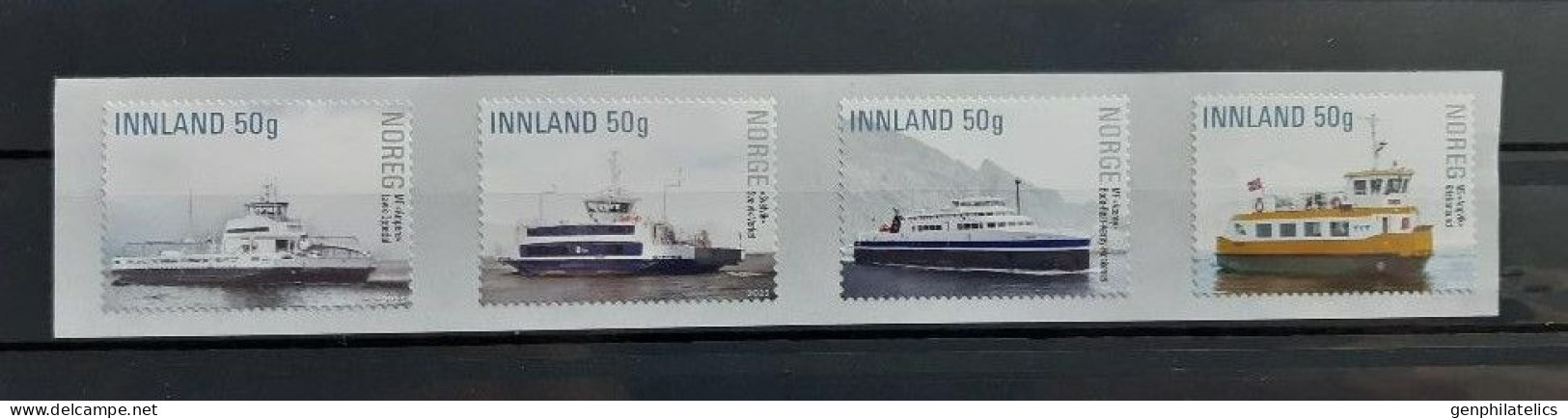 NORWAY 2023 TRANSPORT Vehicles. Ships. Boats FERRIES - Fine Set (self-adhesive) MNH - Neufs