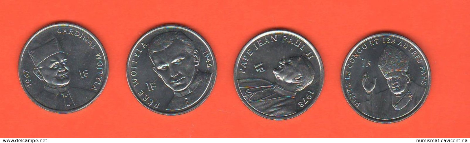 Congo 4 X 1 Franc 2004 Democratic République Démocratique Du Congo - Congo (Democratic Republic 1998)