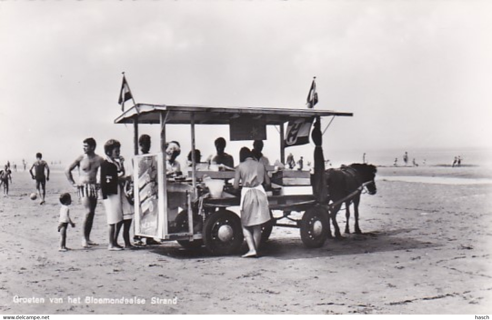 260489Groeten Van Het Bloemendaalse Strand. (MOOIE FOTO KAART) - Bloemendaal