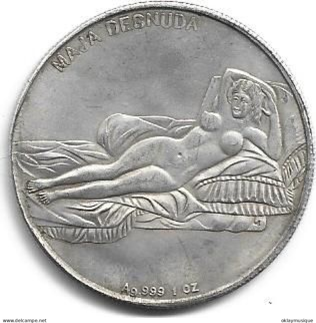 Espagne )medaille La Maja Nue De Francisco Goya 1797-1800) - Royal/Of Nobility