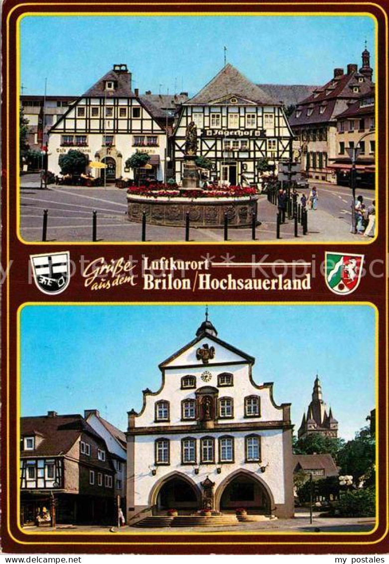 72846675 Brilon Marktplatz Brunnen Rathaus Brilon - Brilon