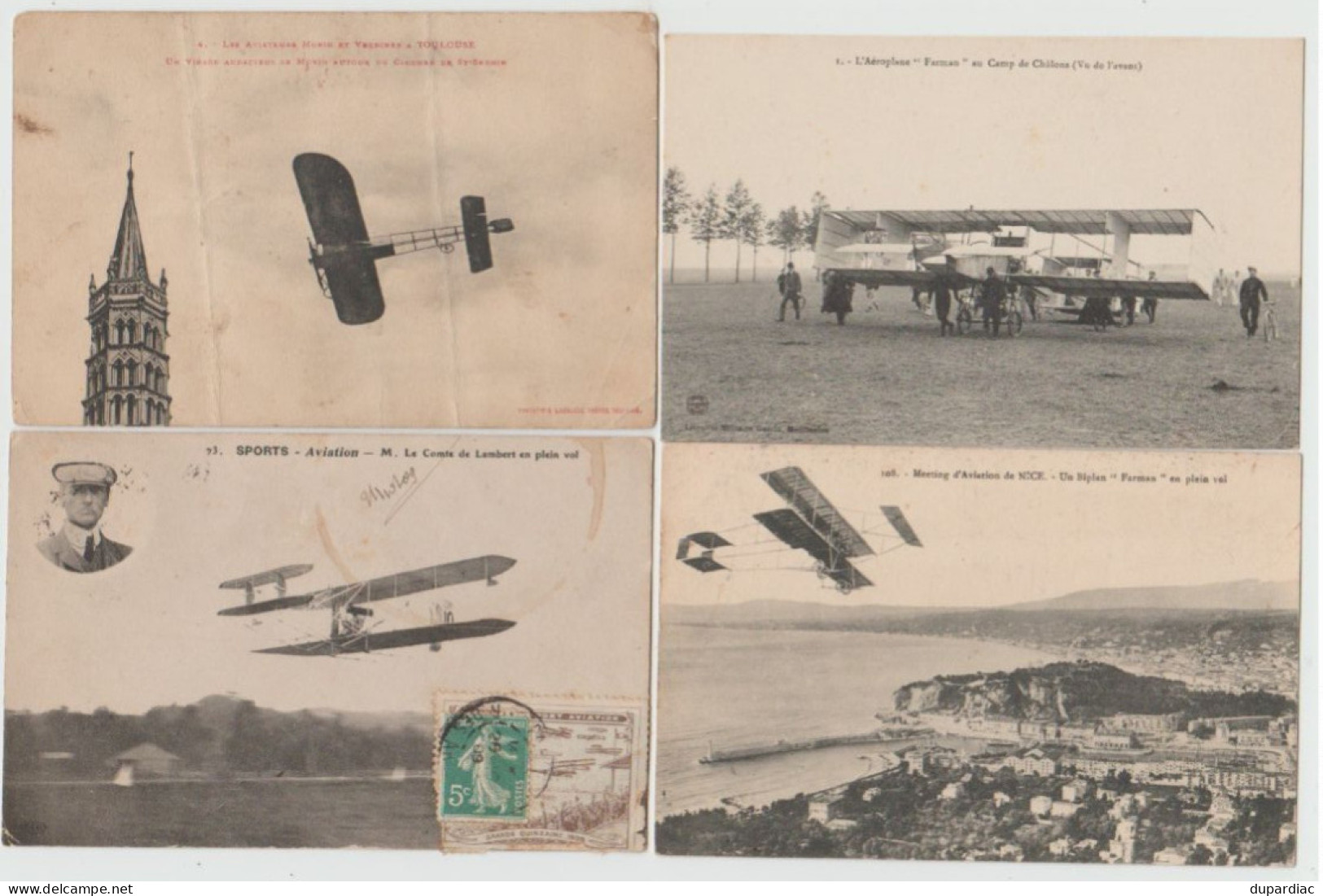 Aviation / Lot de 26 cartes : avions, aviateurs, meetings, sport, scènes, ...