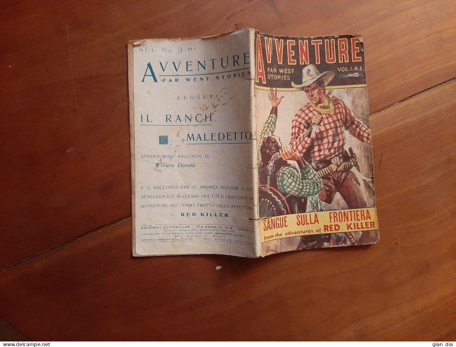 AVVENTURE Far West Stories Ed.Avventure BONELLI-DE LEO N.2 Del 30.11.48. - Acción Y Aventura