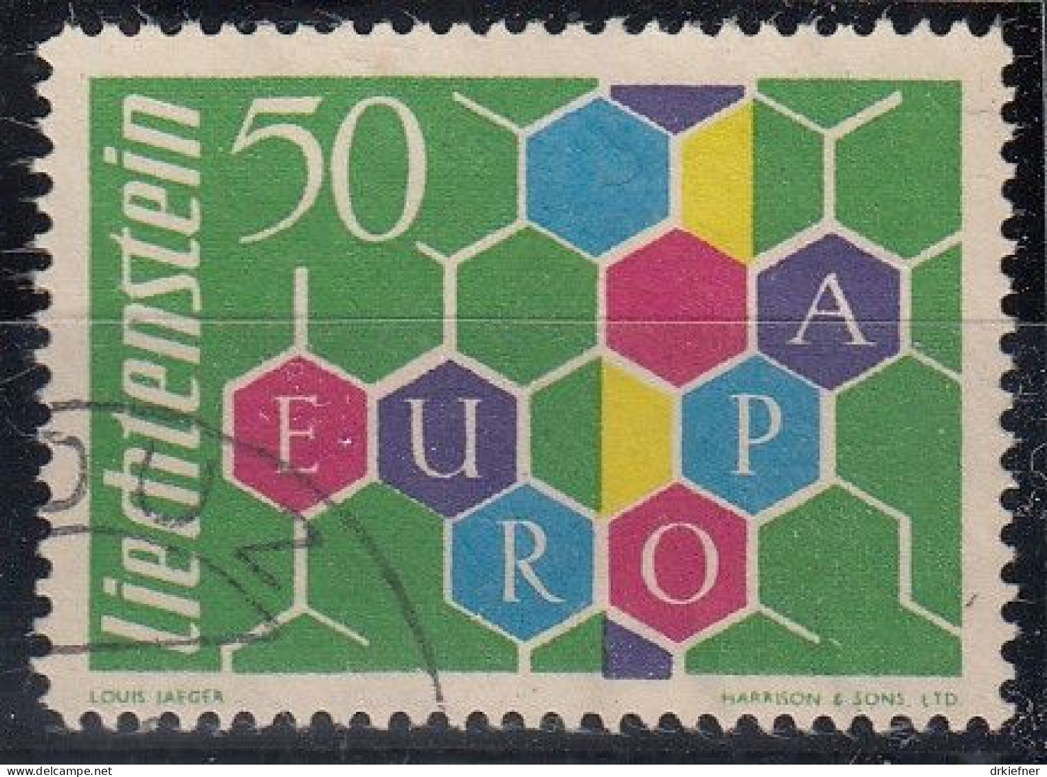 LIECHTENSTEIN  398, Gestempelt, Europa CEPT: Waben, 1960 - 1960