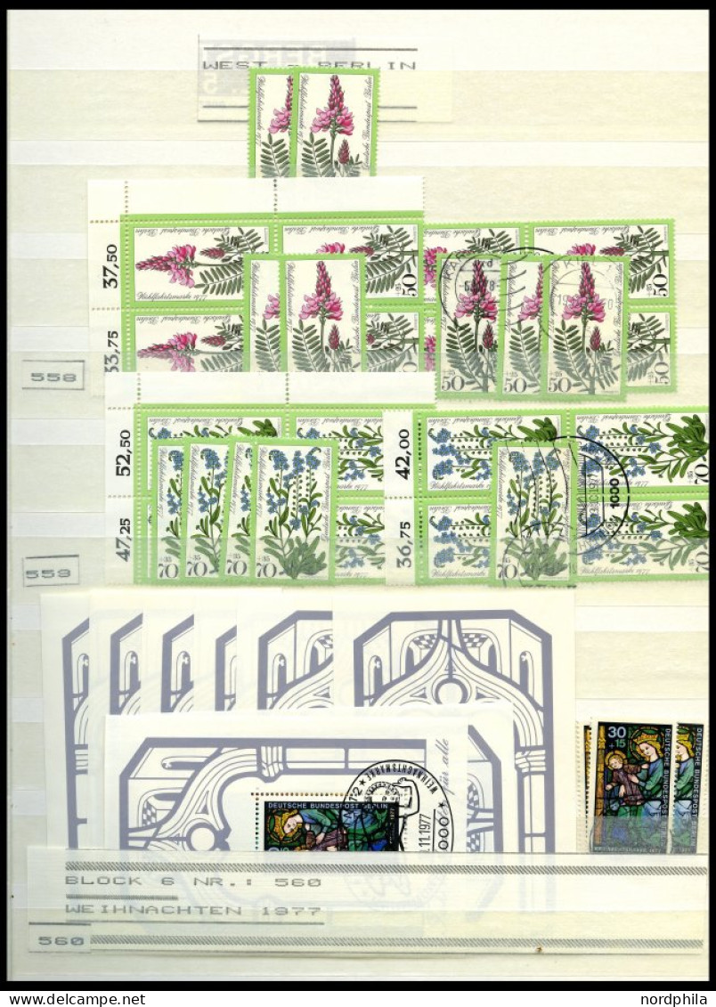 LOTS , O, Dublettenpartie Berlin Von 1977-81, Sauber Im Einsteckbuch, Fast Nur Prachterhaltung, Mi. Ca. 1700.- - Other & Unclassified