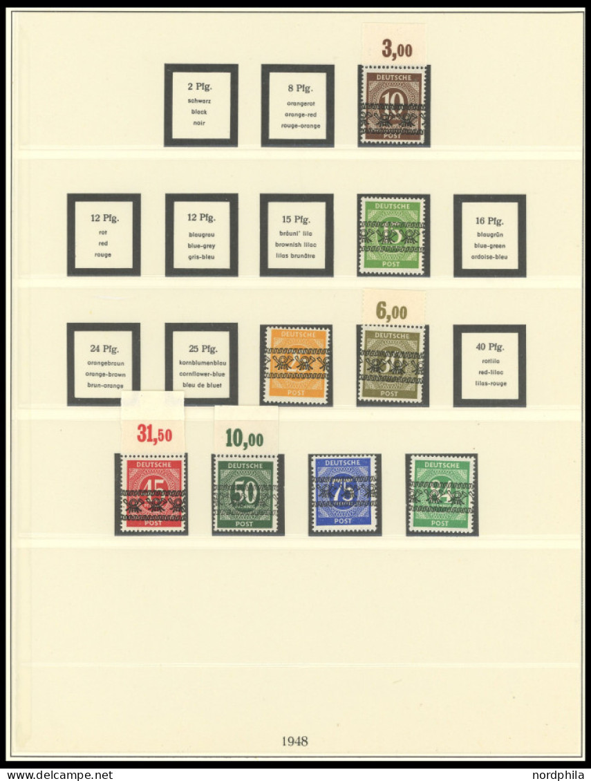 AMERIK. U. BRITISCHE ZONE SLG. , , Ungebrauchte, Teils Postfrische Sammlung Bizone Incl. Alliierte Besetzung Gemeinschaf - Other & Unclassified