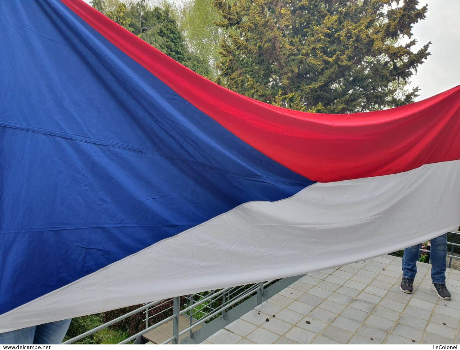 Grand Drapeau Tchéquoslovaquie 1980-90 - Drapeaux