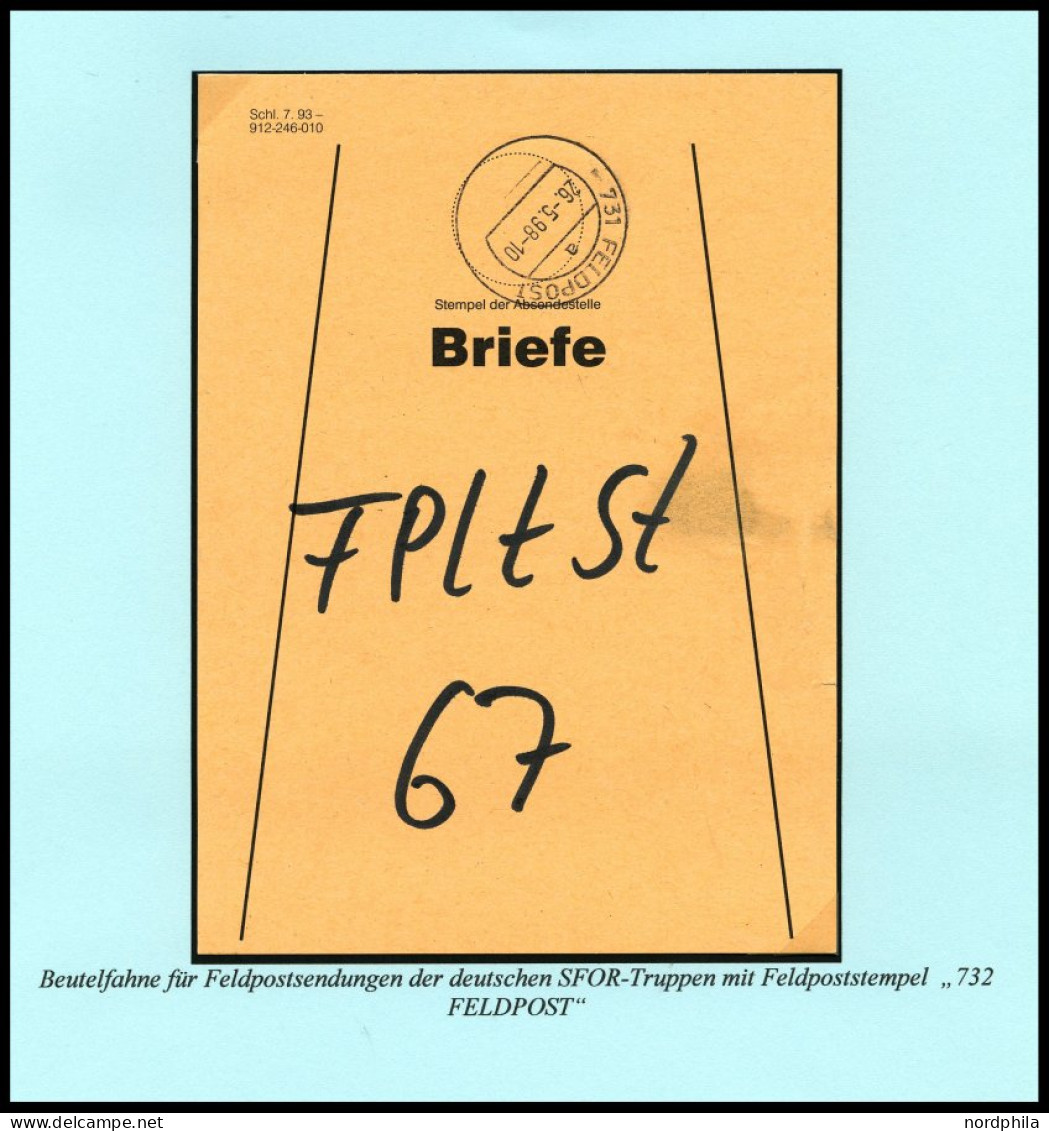 JUGOSLAWIEN 1998-2003, Zerfall Des Vielvölkerstaates, 5 Verschiedene Belege Und Eine Beutelfahne Für Feldpostsendungen D - Sonstige & Ohne Zuordnung