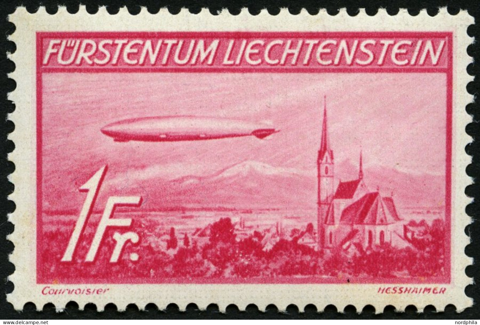 LIECHTENSTEIN 149 , 1936, 1 Fr. Hindenburg, Pracht, Mi. 140.- - Autres & Non Classés