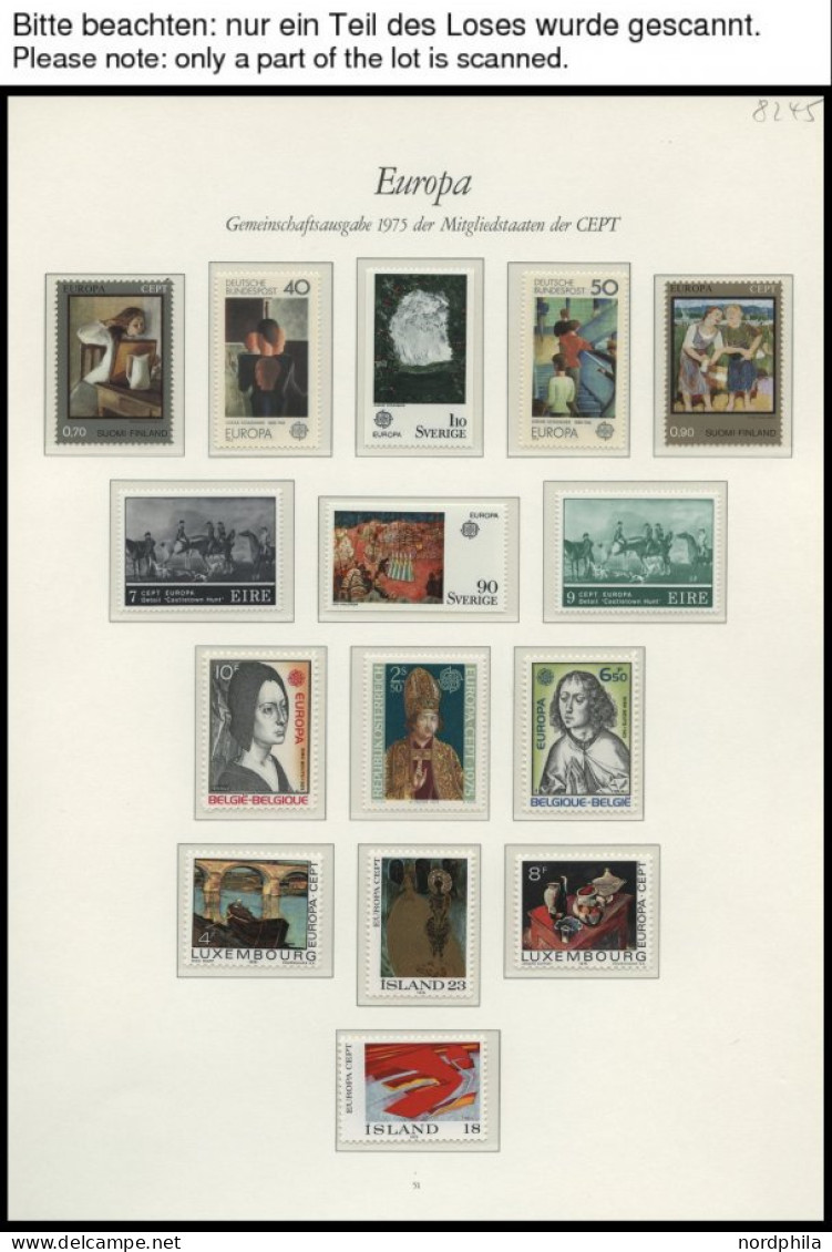 EUROPA UNION , 1975, Gemälde, Kompletter Jahrgang, Pracht, Mi. 155.10 - Collections