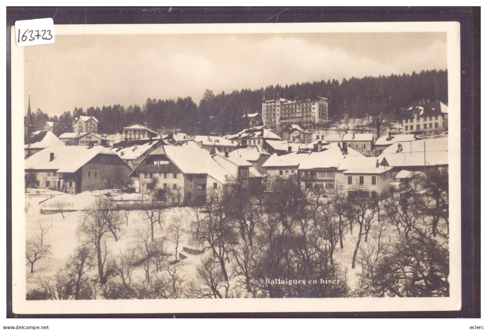 DISTRICT D'ORBE - BALLAIGUES EN HIVER - TB - Ballaigues