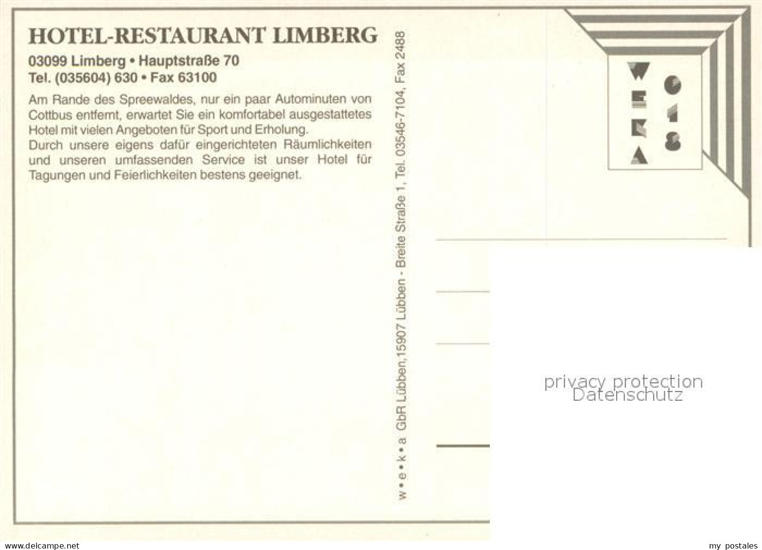 73716440 Limberg Cottbus Hotel Restaurant Limberg Foyer Tennisplatz Spreewaldpar