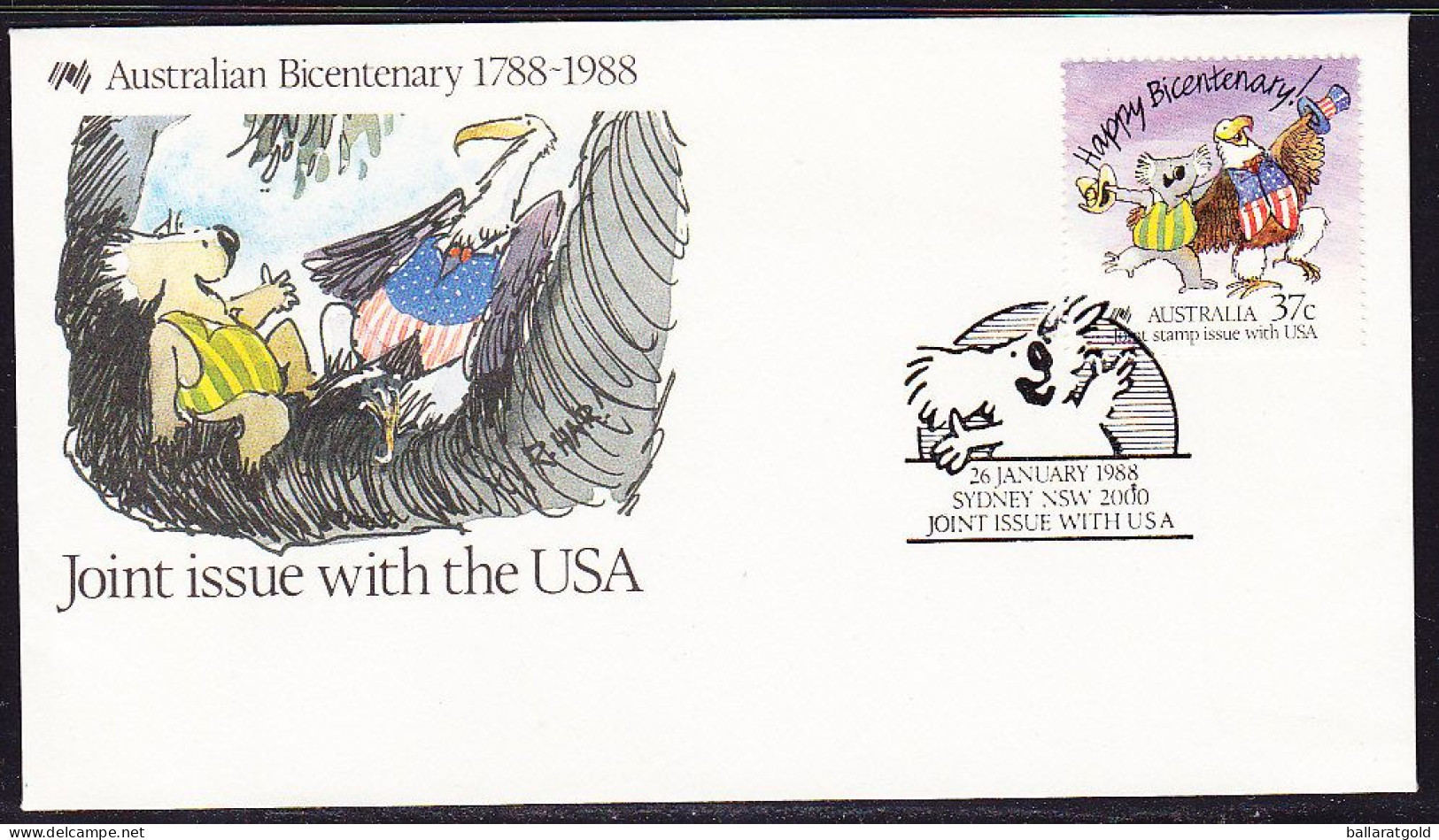 Australia 1988 Joint Issue USA  FDC APM19540 - Storia Postale