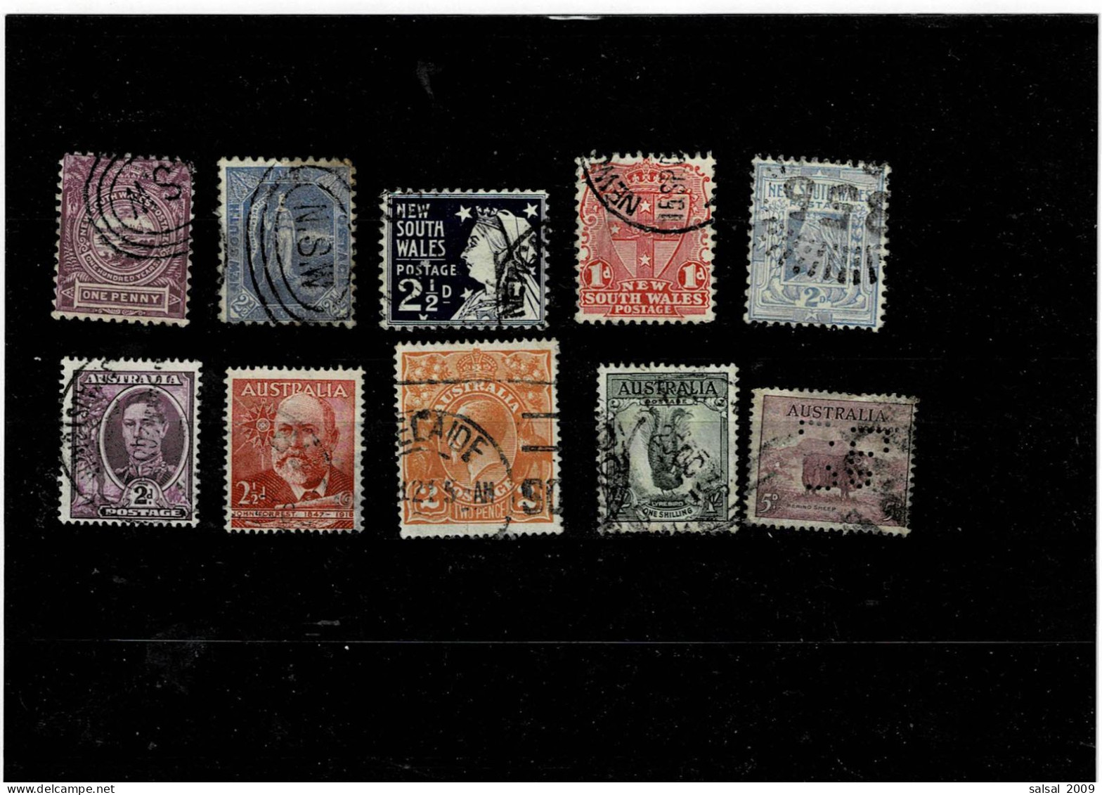 AUSTRALIA ,colonie Inglese ,10 Pezzi Usati ,qualita Buona - Used Stamps