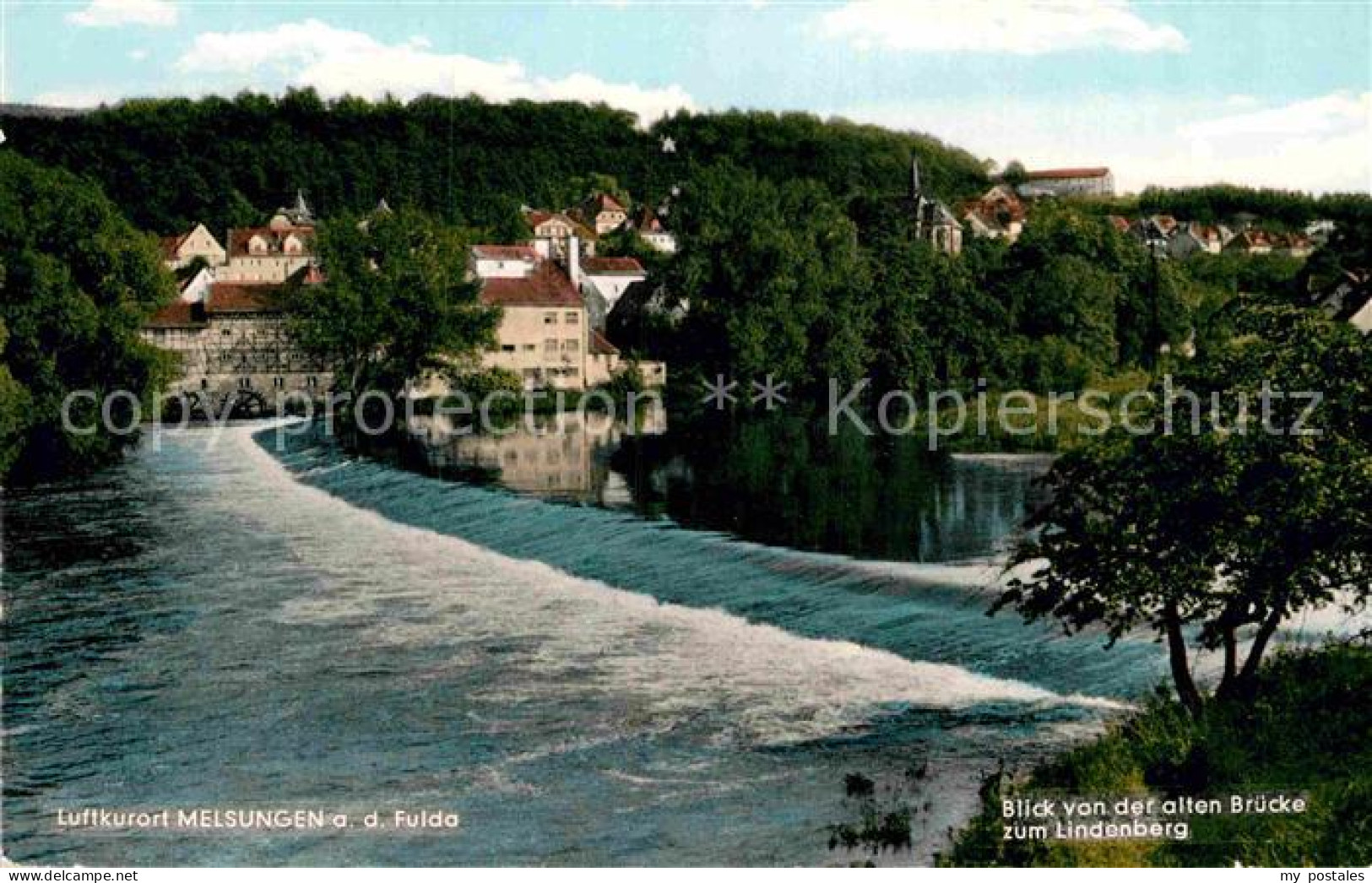 72885045 Melsungen Fulda Blick Von Der Alten Bruecke Zum Lindenberg Luftkurort M - Melsungen