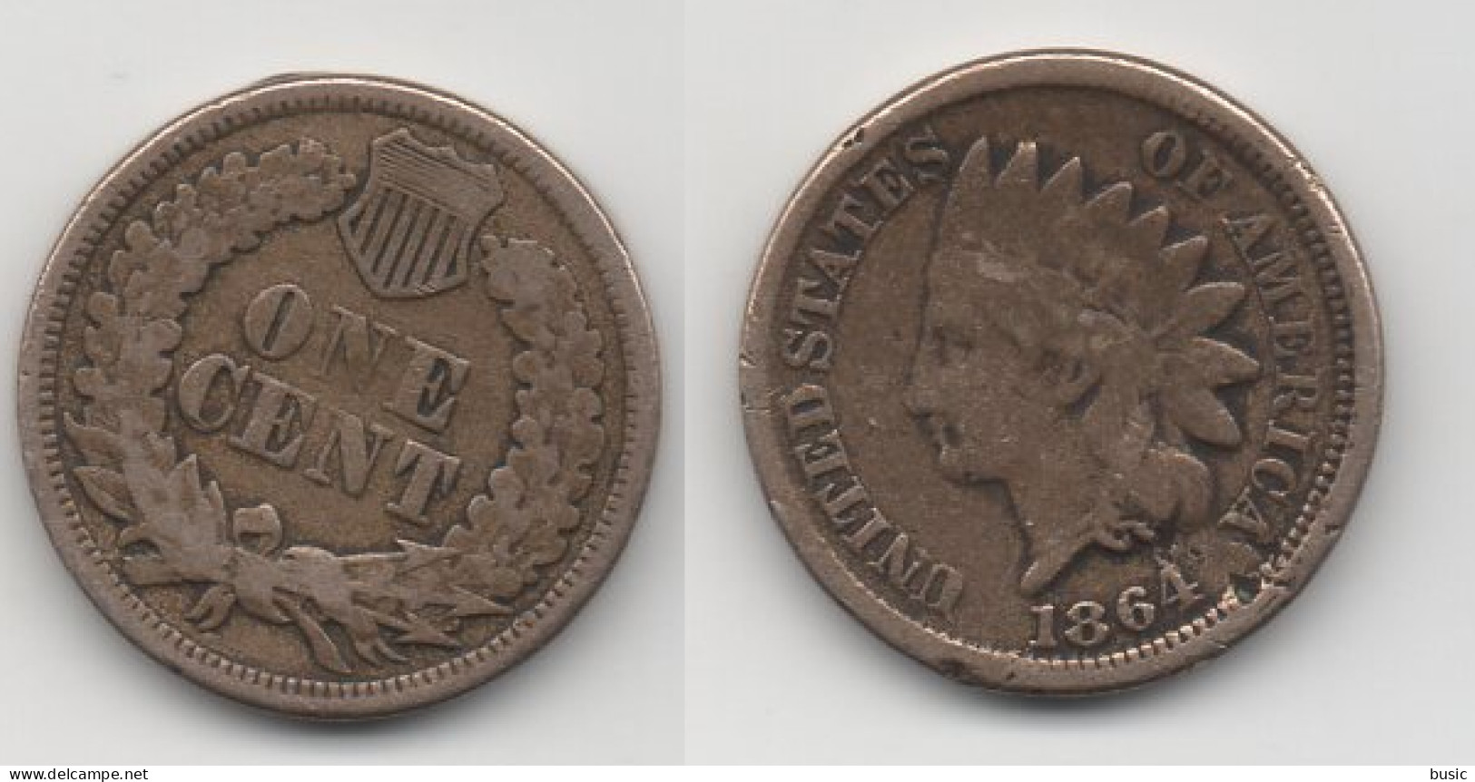 + ETAT UNIS    + 1 CENT1864   + - 1859-1909: Indian Head