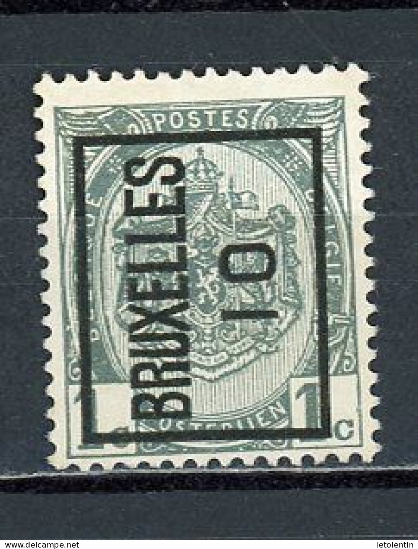 BELGIQUE    “BRUXELLES 10” N° Yvert  ? (*) - Typo Precancels 1906-12 (Coat Of Arms)