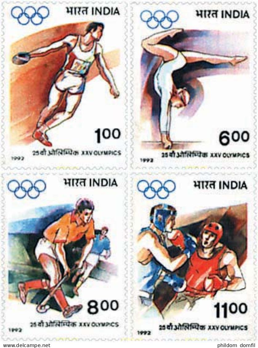 27971 MNH INDIA 1992 25 JUEGOS OLIMPICOS VERANO BARCELONA 1992 - Unused Stamps