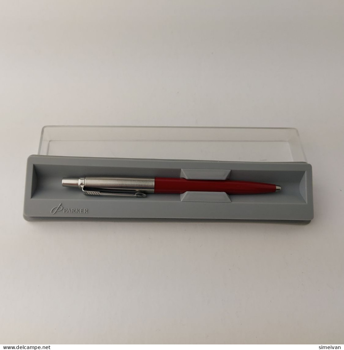 Parker Jotter Vintage Ballpoint Pen Red Chrome Trim  Made In UK U.III #5496 - Pens