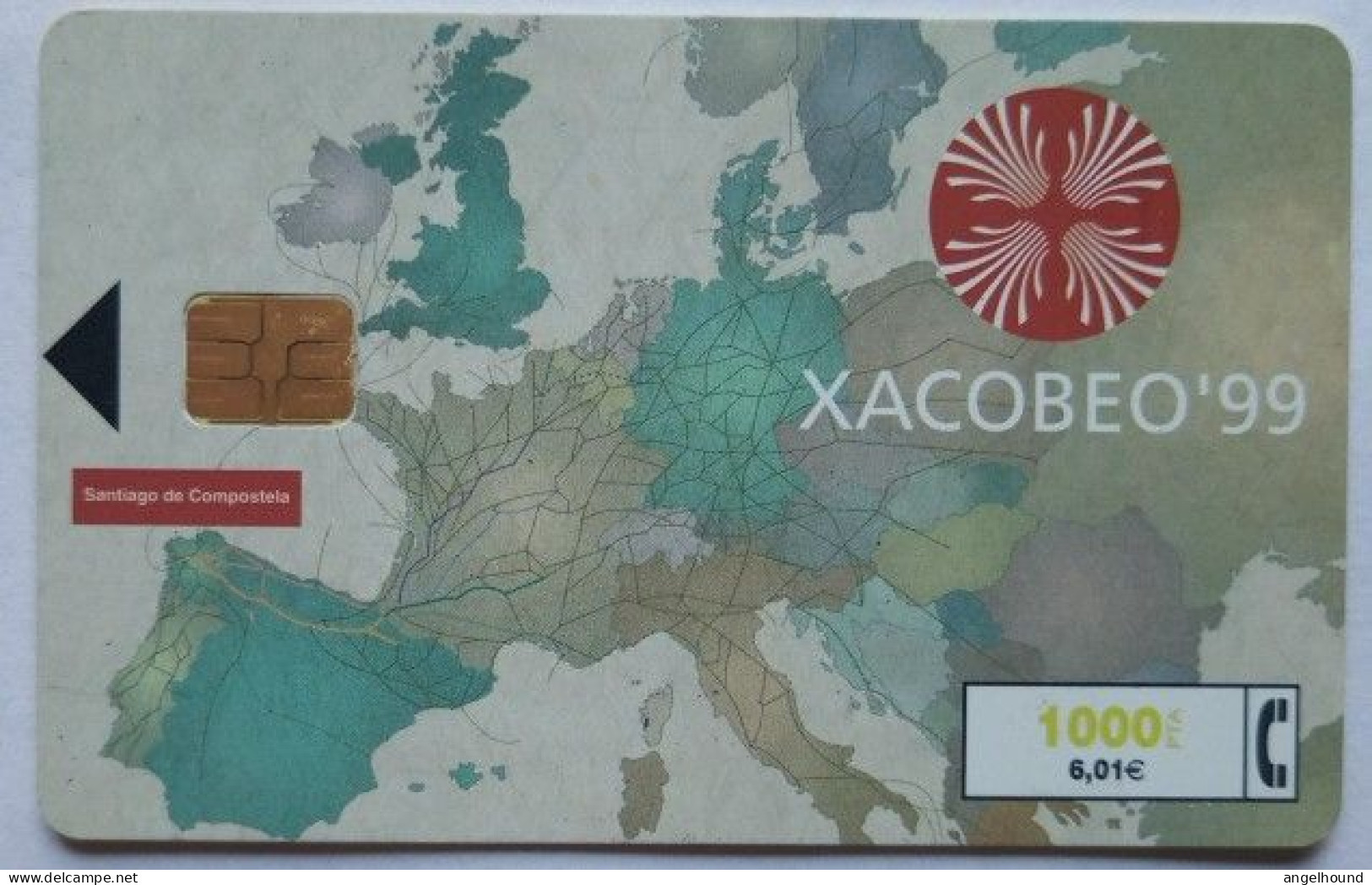 Spain 1000 Pta. Chip Card - Xacobeo 99 - Emissioni Di Base