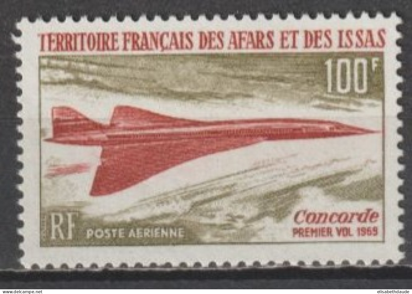 AFARS ET ISSAS - 1969 - CONCORDE POSTE AERIENNE YVERT N°60 ** MNH - COTE = 36 EUR. - Ungebraucht