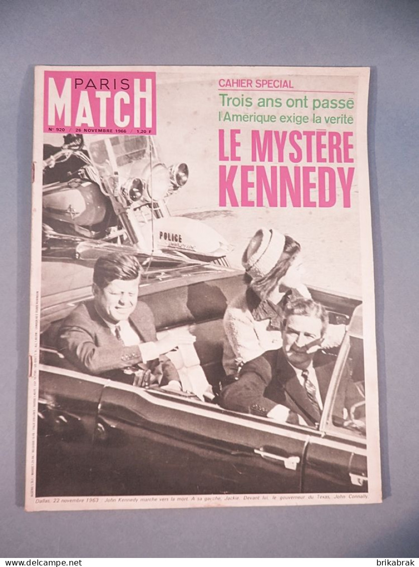 PARIS MATCH 920 NUMERO HISTORIQUE LE MYSTERE KENNEDY @ Histoire Président Etats-Unis - Frans