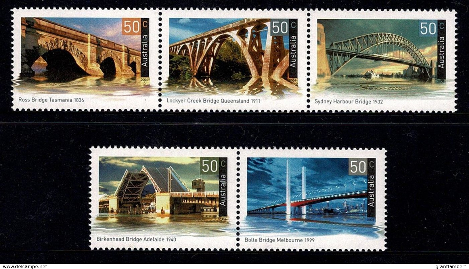 Australia 2004 Bridges  Set Of 5 MNH - Neufs