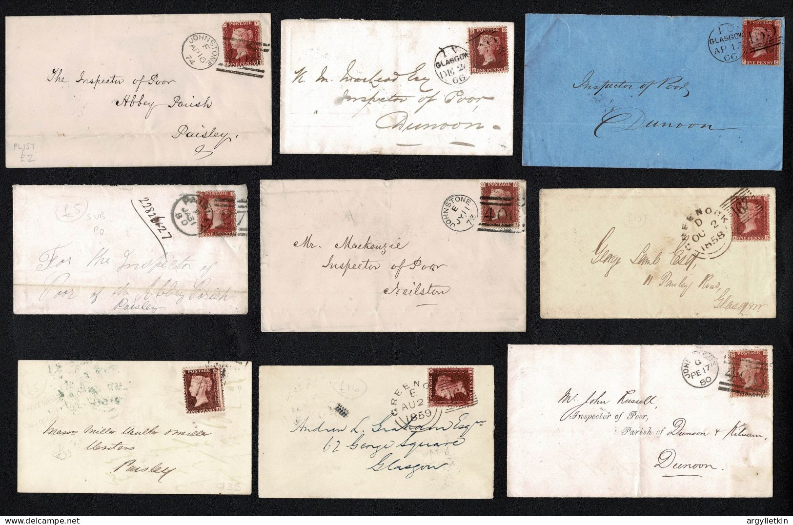 SCOTLAND PAISLEY GREENOCK 1836-1850 - Lettres & Documents