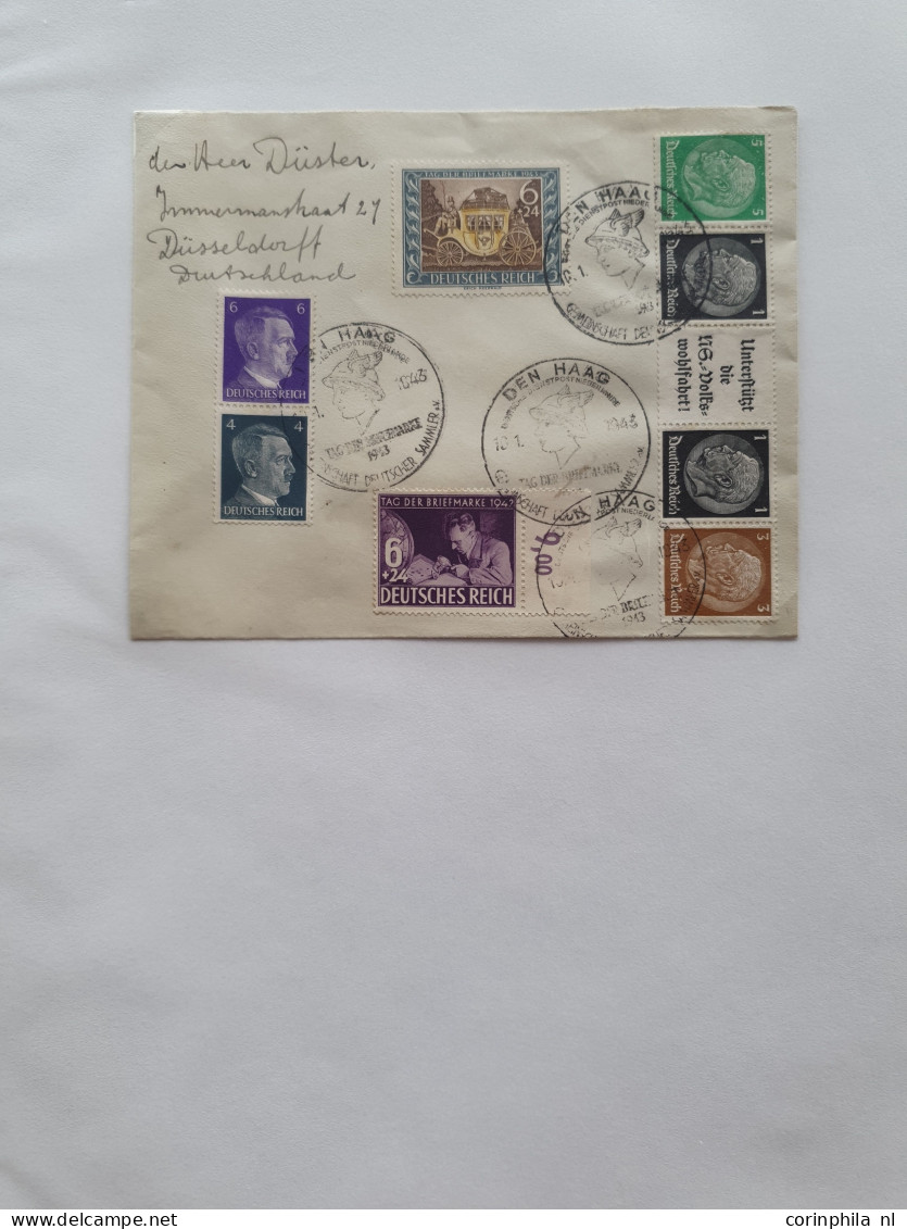 Cover 1940-1945 collectie Deutsche Dienstpost Niederlande DDPN (ca. 520 poststukken) deels opgezet op plaatsnaam A-Z met