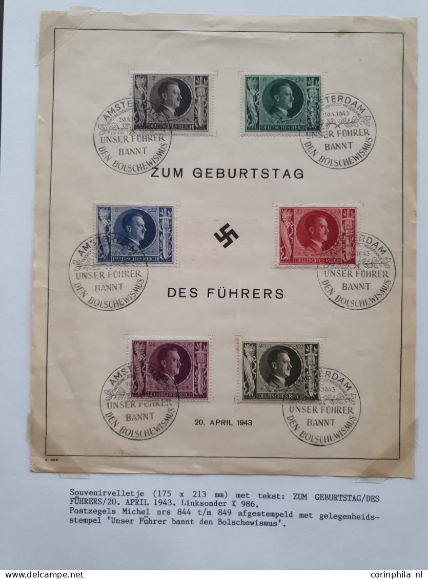 Cover 1940-1945 collectie Deutsche Dienstpost Niederlande DDPN (ca. 520 poststukken) deels opgezet op plaatsnaam A-Z met