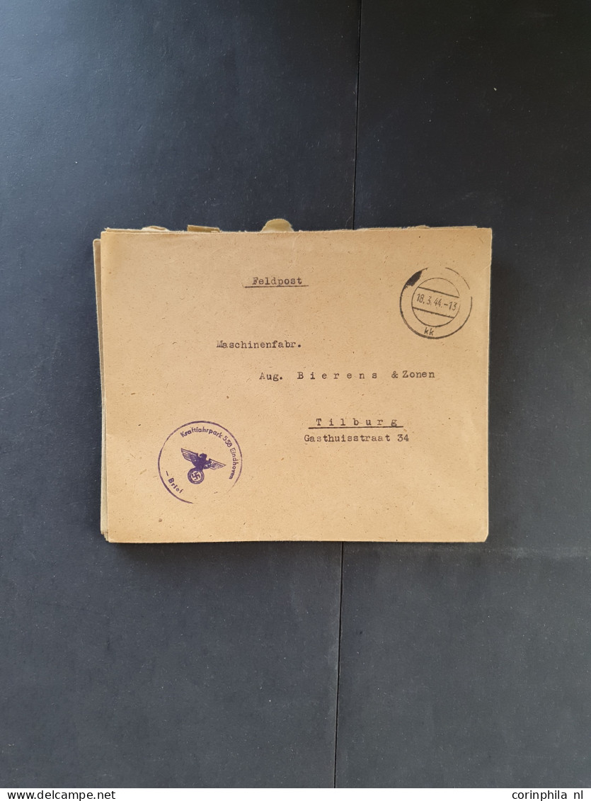 Cover 1940-1945 Deutsche Dienstpost Niederlande (DDPN) poststukken (ca. 550 ex.) alle ongefrankeerd en meest geadresseer