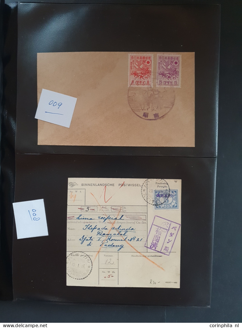 1942-1945 Including Small Stock */** And Used, Postmarks With Better Offices, Covers/postcards With Some Better Items Pa - Netherlands Indies