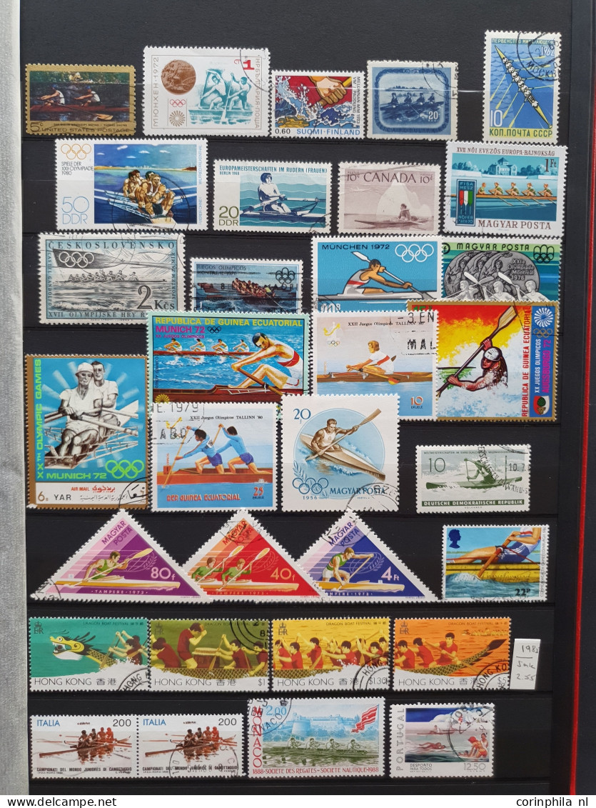 1900-1990 ca., mainly used including covers in a.o. 6 stockbooks and ringbinder