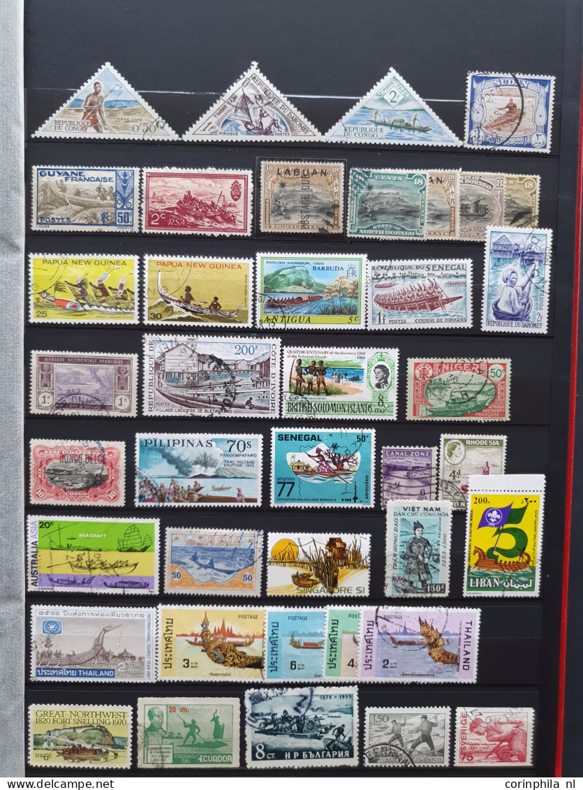 1900-1990 ca., mainly used including covers in a.o. 6 stockbooks and ringbinder