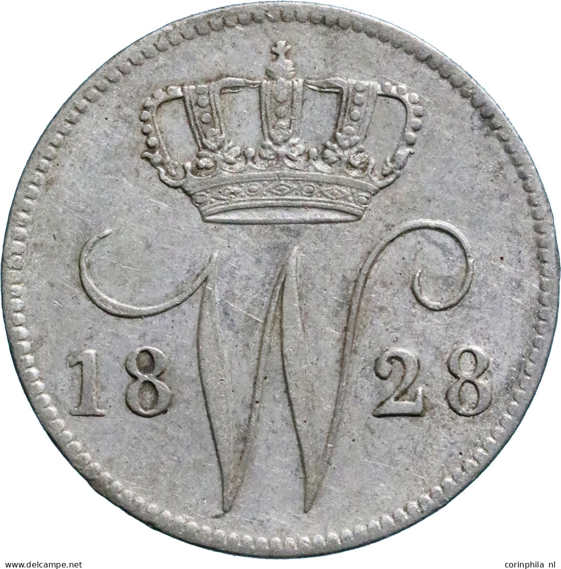 Willem I (1815-1840), 25 Cent 1828 B (Schulman 299) – Fr - Otros & Sin Clasificación