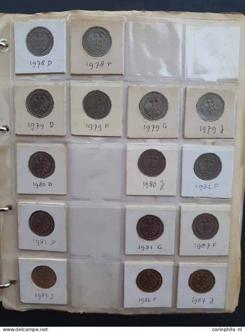 collection Germany ca. 1870-2000 with some silver among which 1/2, 1, 2 and 5 Marken and memorative in 3 albums